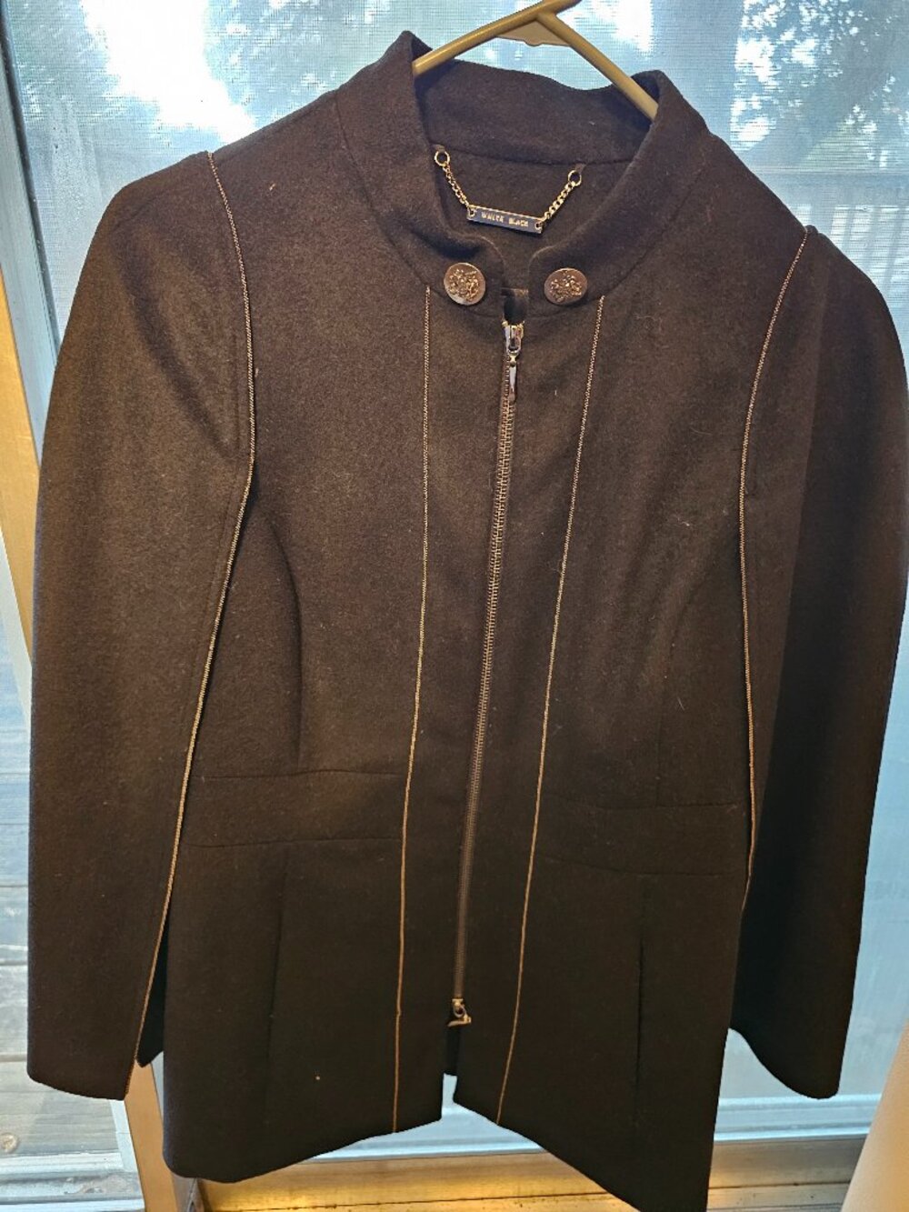 Elegant black winter cape from White Black (WHBM)